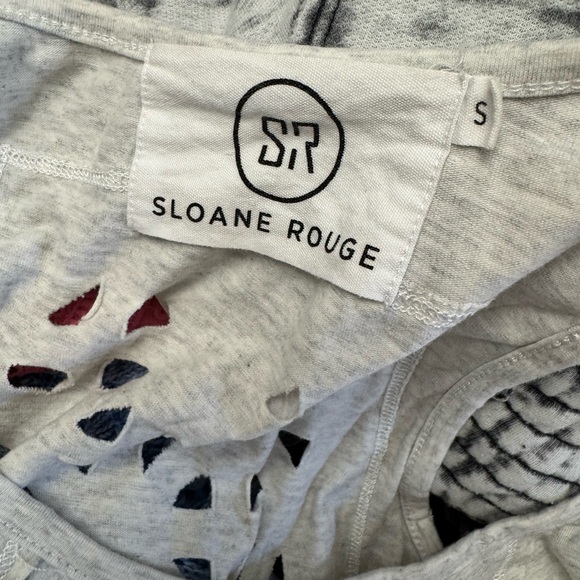 Women’s Sloane Rouge Light Grey Laser-Cut Tank Top Small - Picture 6 of 6